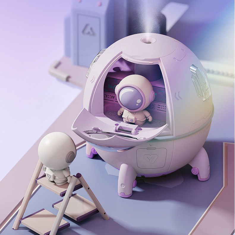 Astronaut Humidifier with Night Light and Air Purifier