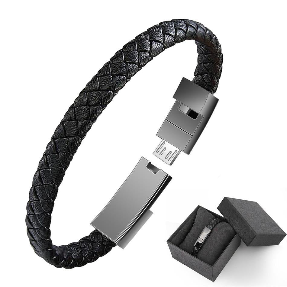 USB Bracelet Charger – Leather Design
